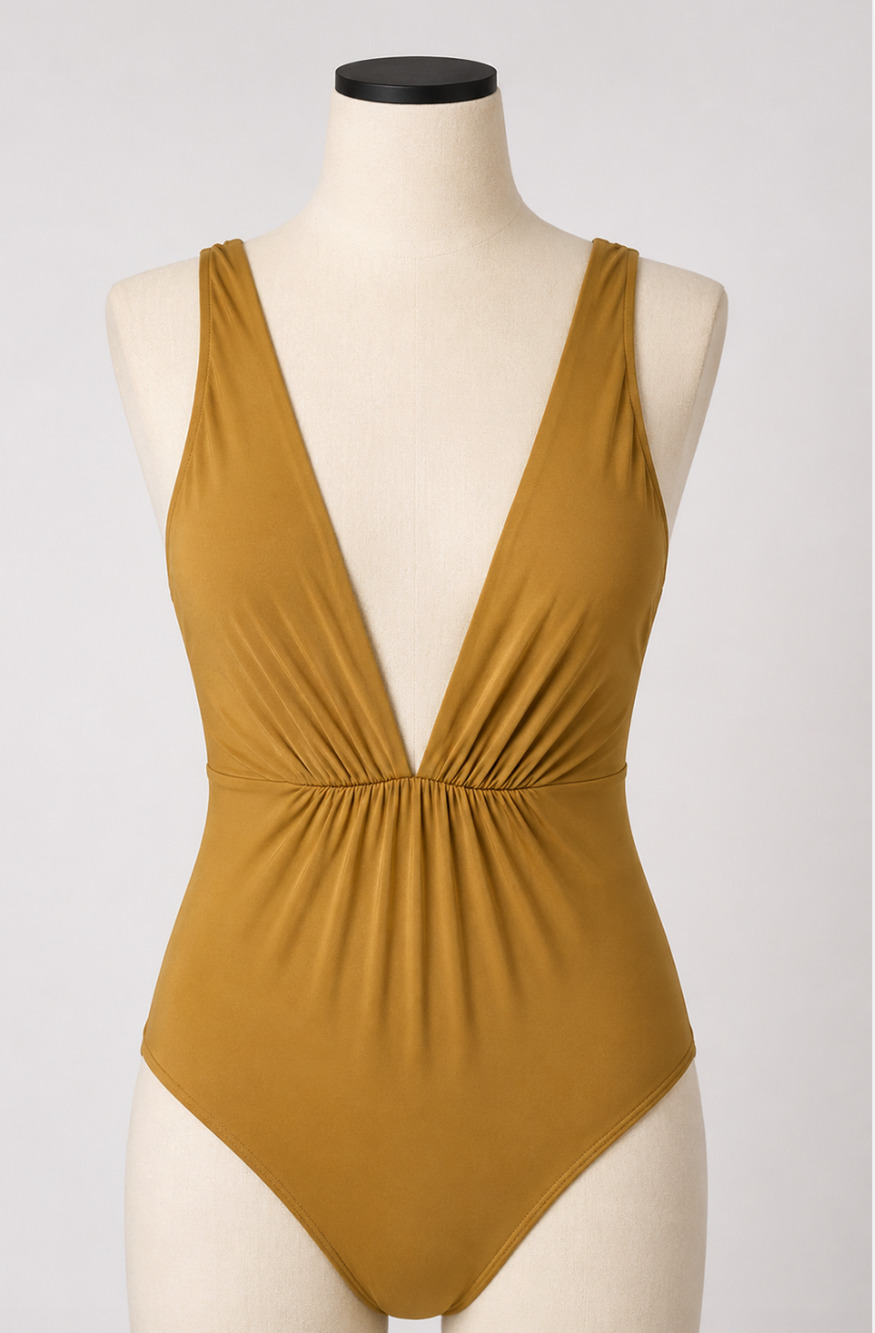 NEW TORI PRAVER BROWN ANDIE STRAPPY ONE PIECE SWIMSUIT XS